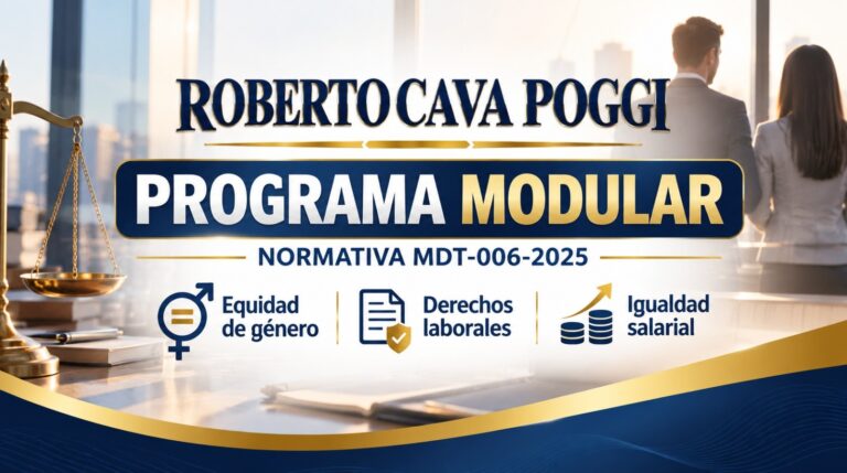 ROBERTO CAVA POGGI – PROGRAMA MODULAR EQUIDAD DE GENERO